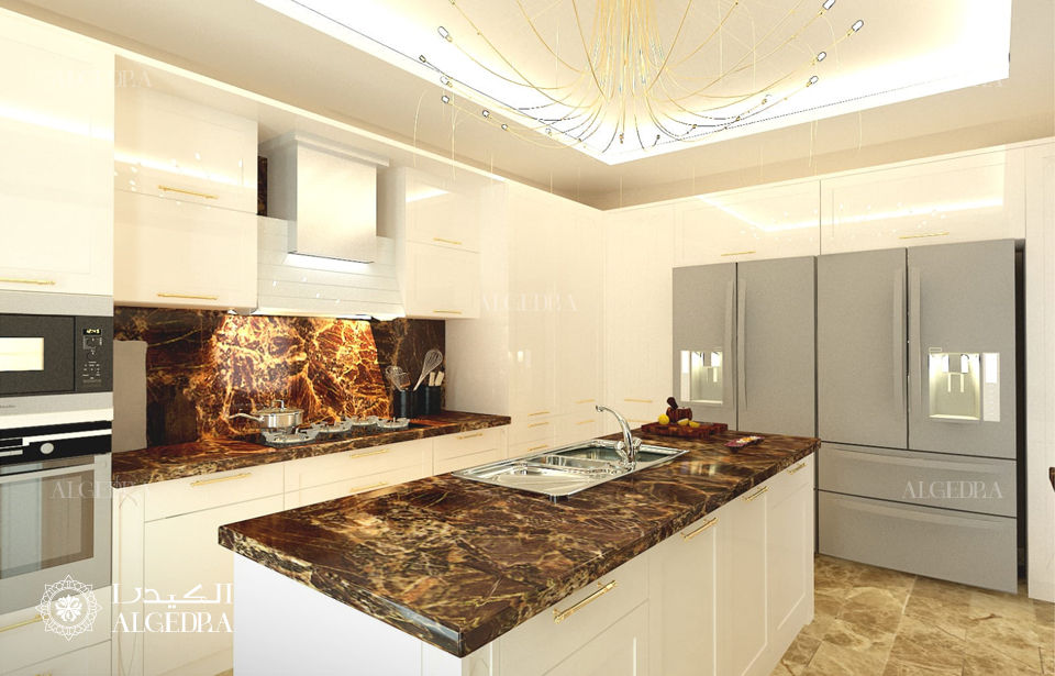 Modern kitchen with island Algedra Interior Design 現代廚房設計點子、靈感&圖片