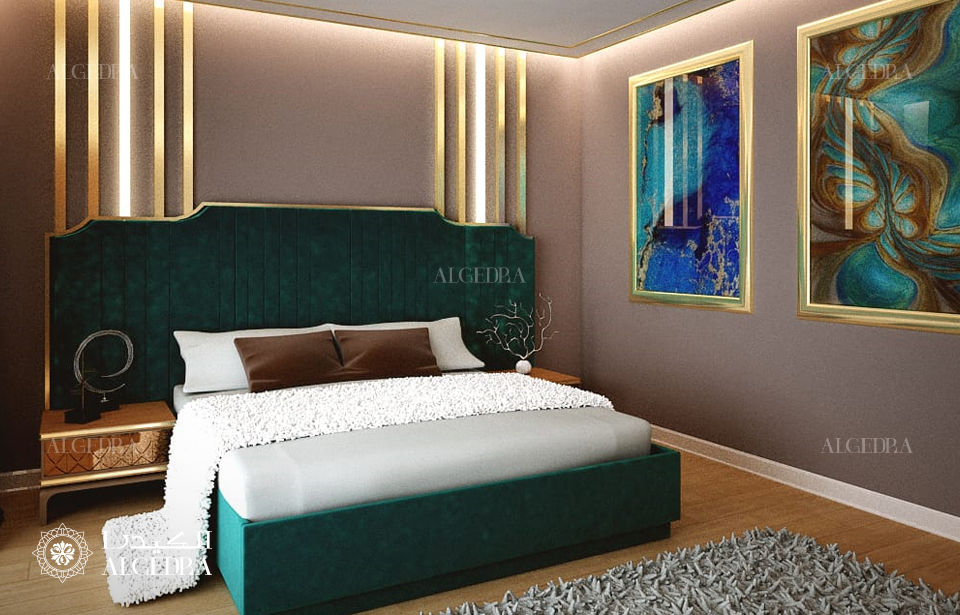 Luxury bedroom design in modern villa Algedra Interior Design 臥室