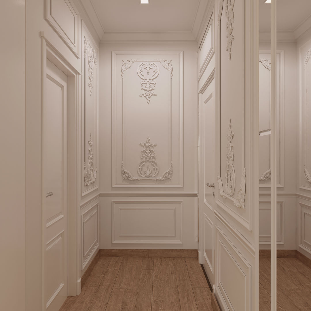 Guest Bedroom Hallway De Panache Modern corridor, hallway & stairs Plywood