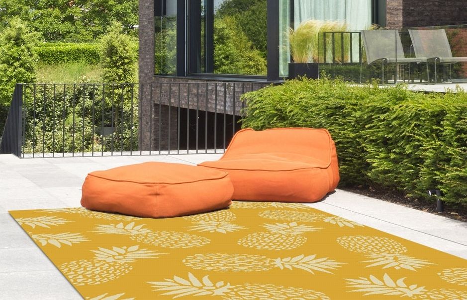 Tappeti da esterno 2020, Webtappeti Webtappeti Jardins ecléticos Têxtil Ambar/dourado Acessórios e decoração