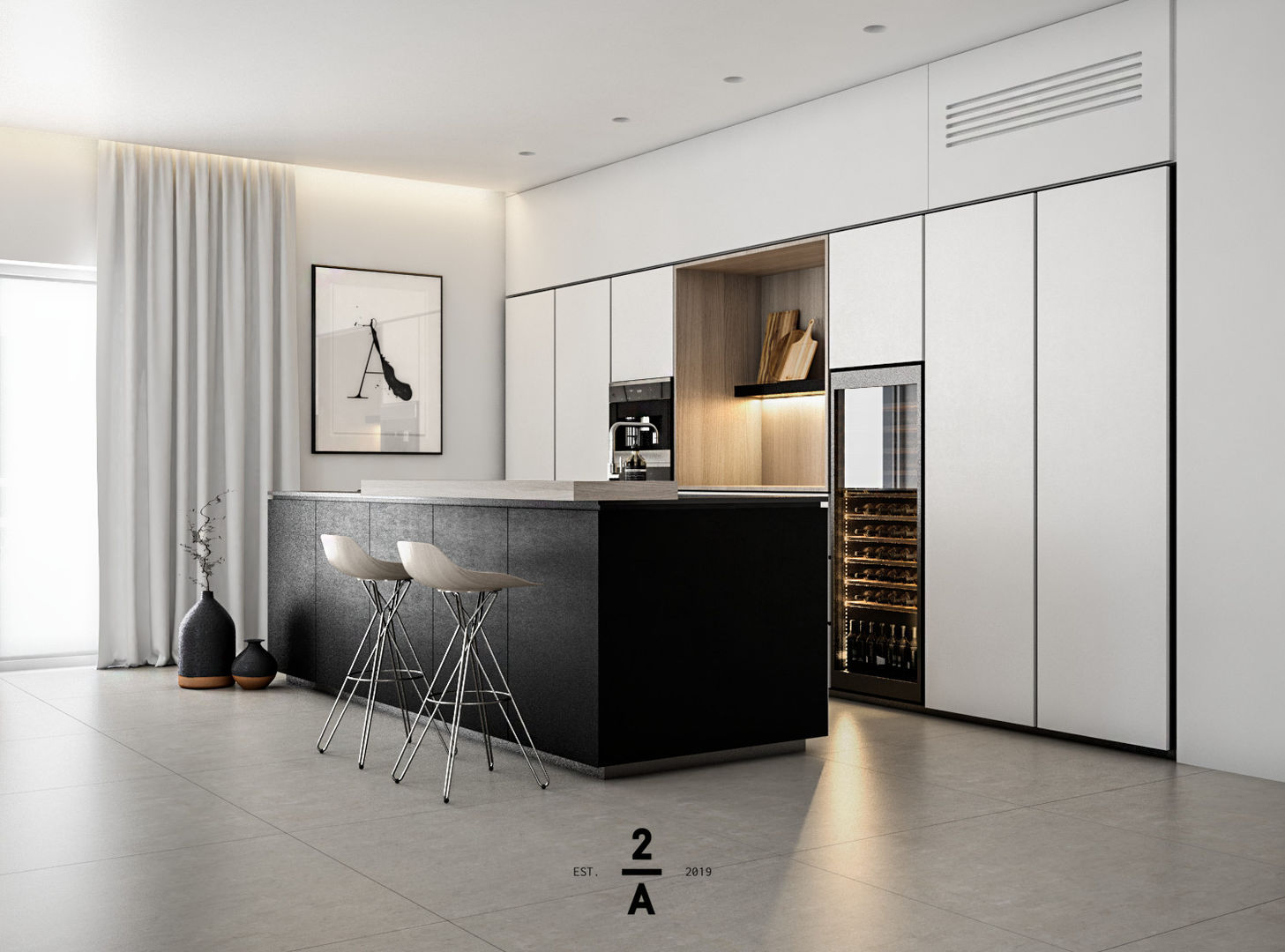 Casa A|A, 2A|architetti 2A|architetti 모던스타일 주방