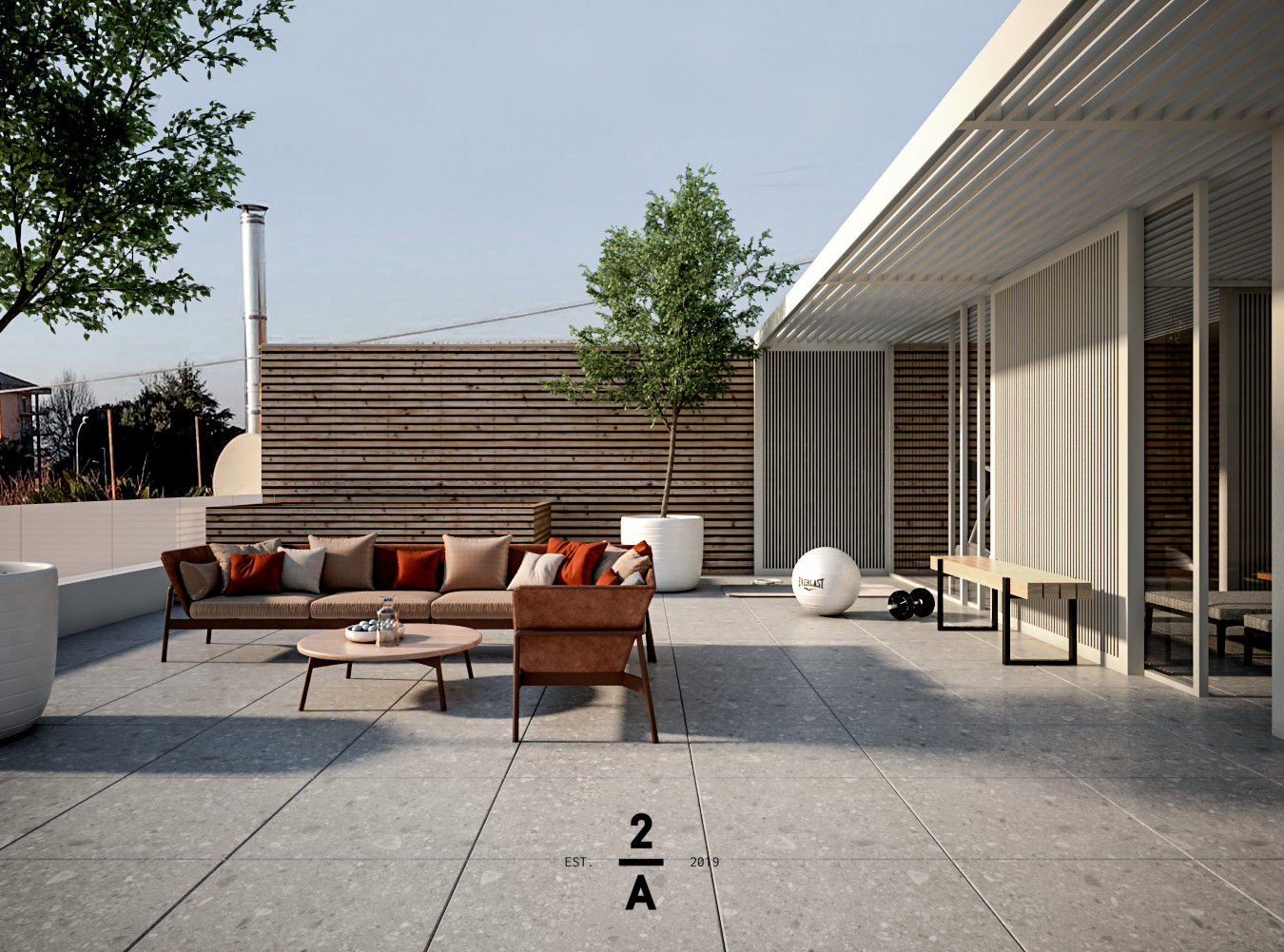 Casa A|A, 2A|architetti 2A|architetti Modern style balcony, porch & terrace