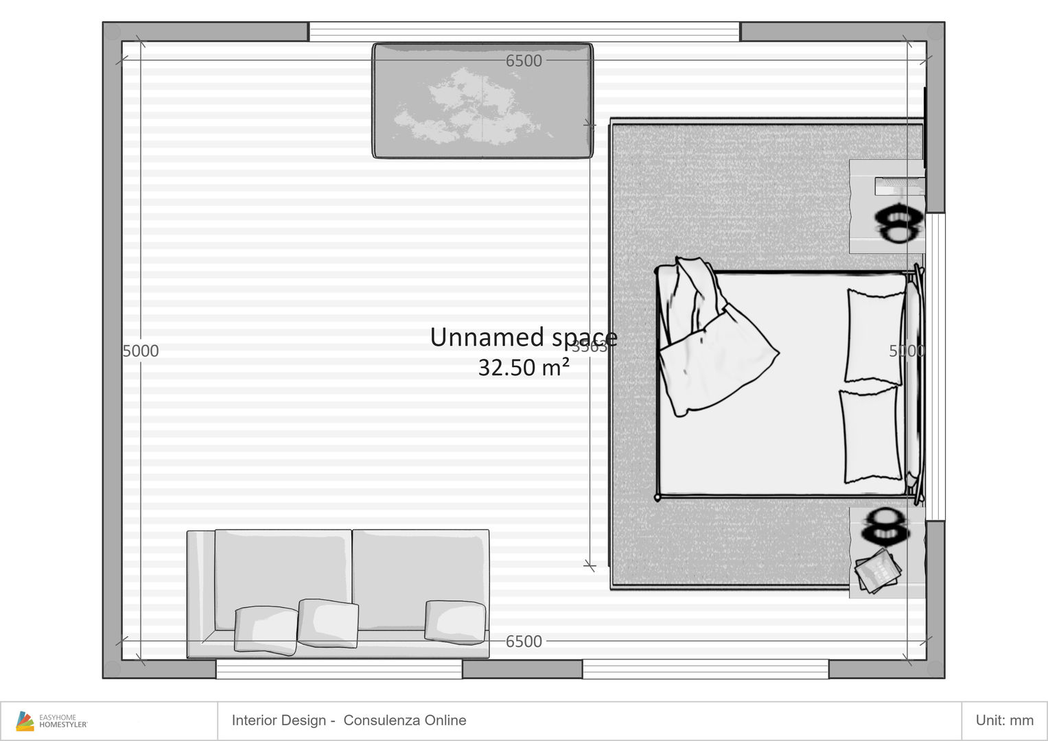 Fase 2 – Proposte e invio dati homify Camera da letto moderna Cotone Rosso rendering,Accessori & Decorazioni