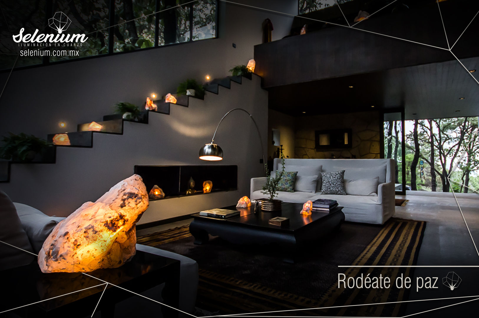 Armoniza tu espacio con Selenium, Selenium lámparas de cuarzo Selenium lámparas de cuarzo Rustic style living room Quartz Accessories & decoration