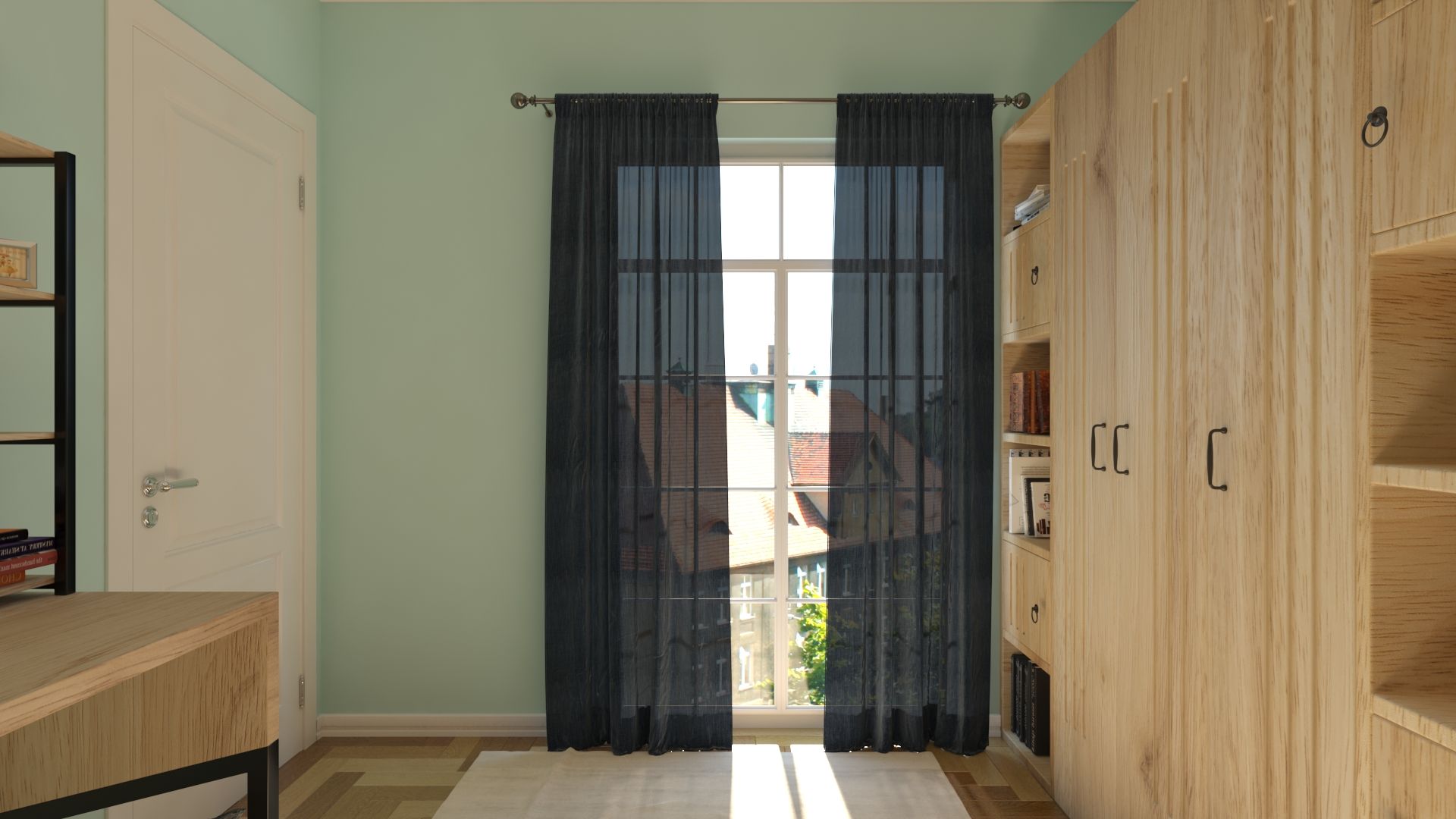 Pencere Tasarımı Yeşil Aks Mimarlık Modern Çocuk Odası Ahşap Ahşap rengi çocuk odası, çocuk odası tasarımı, genç odası, genç odası tasarımı, mobilya, ahşap, ahşap mobilya, kişiye özel tasarım, yatak odası, yatak odası tasarımı, yatak mobilyası, dolap tasarımı, kitaplık tasarımı, raf tasarımı, çalışma masası tasarımı, pencere tasarımı, istanbul, avcılar