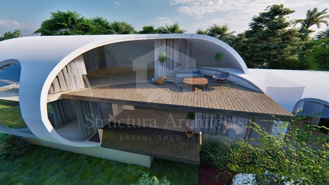 Retro-Futuristic Home, Structura Architects Structura Architects Modern houses Concrete