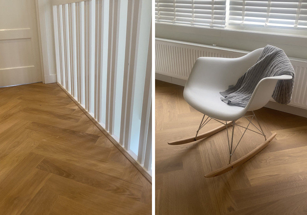 Visgraat vloer in slaapkamers en kinderkamer De Houtfabriek Vloeren Hout Hout Visgraat vloer, Parket, Parketvloer, Houten vloer, Natuurlijke vloer, Herringbone, Heringbone floor, Wooden floor