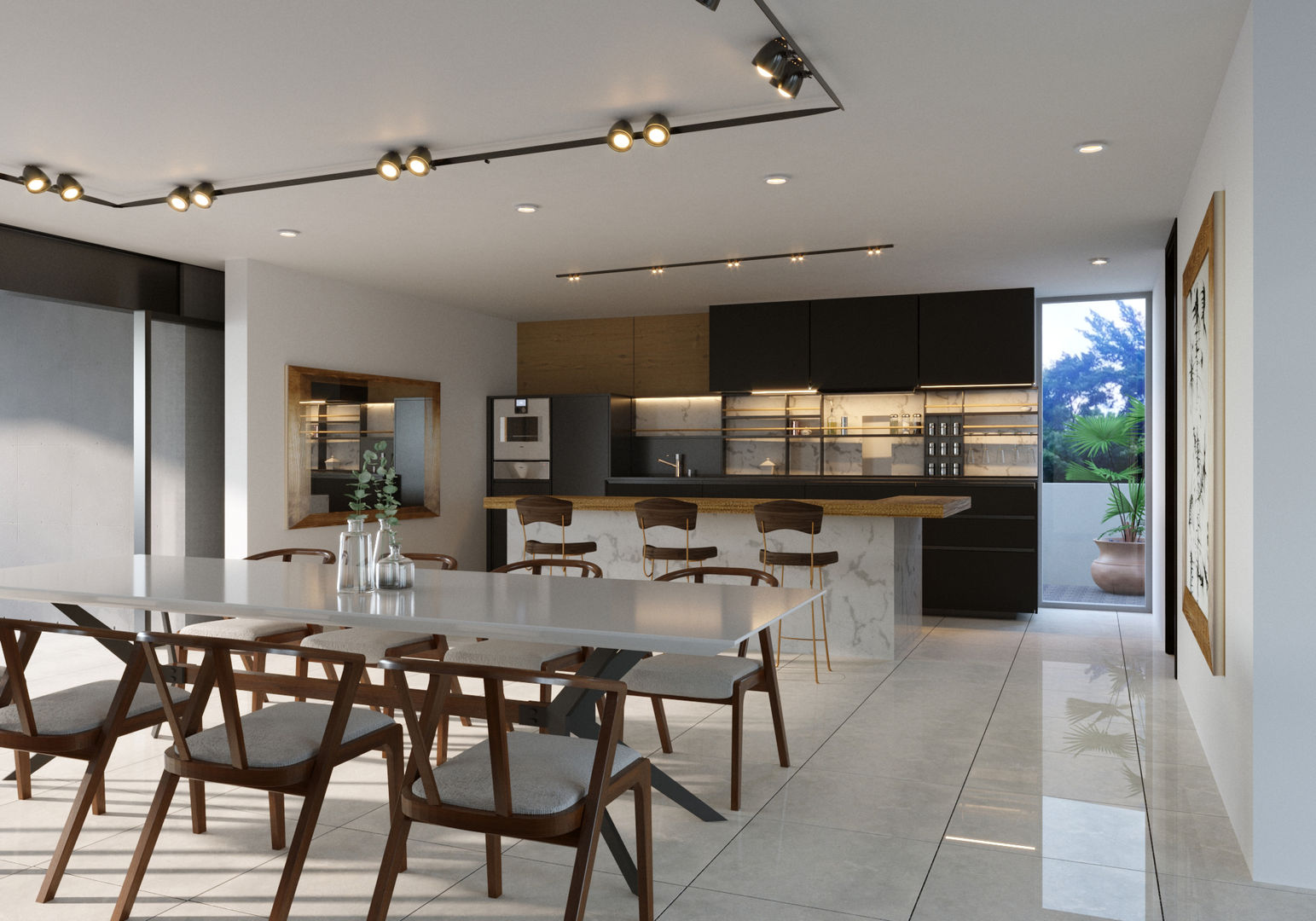 Cocina-comedor AMÁNDALA PERUSQUÍA Comedores modernos Madera Acabado en madera