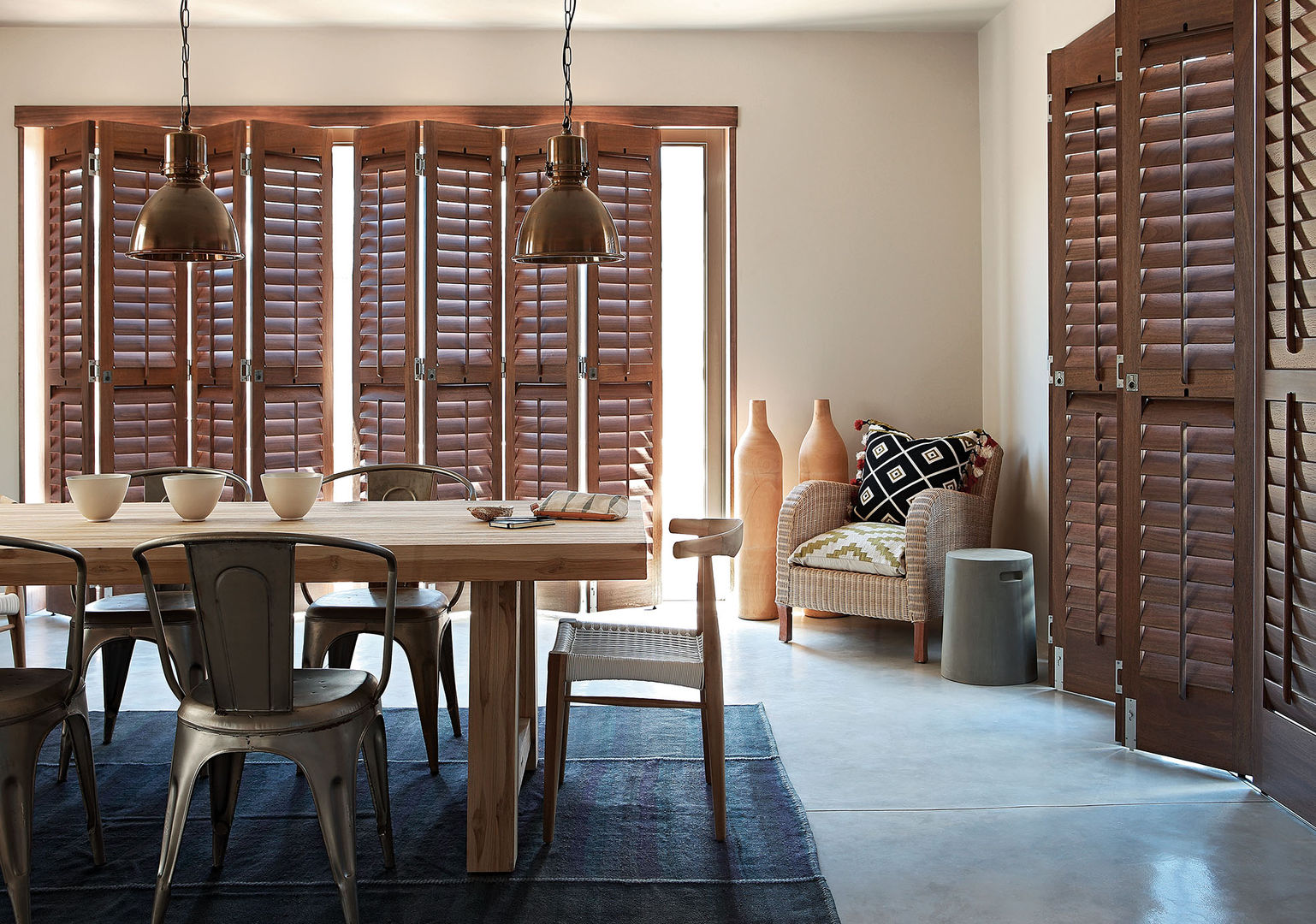 Project 3, Plantation Shutters® Plantation Shutters® Country style dining room