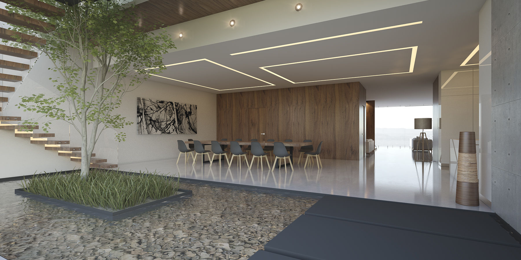 Casa Bosques Cedros, 21arquitectos 21arquitectos Minimalist dining room