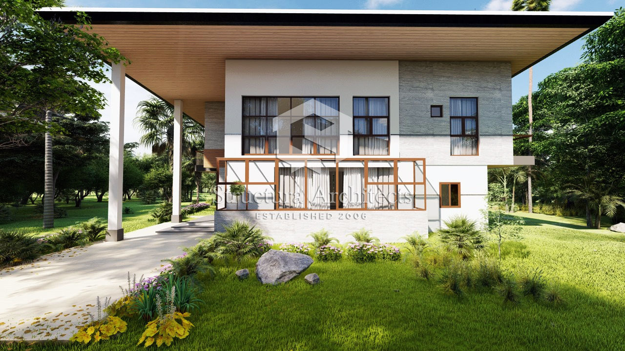 Sunroom, Modern Home, Tropical Home, tall windows Structura Architects Villas Quartz