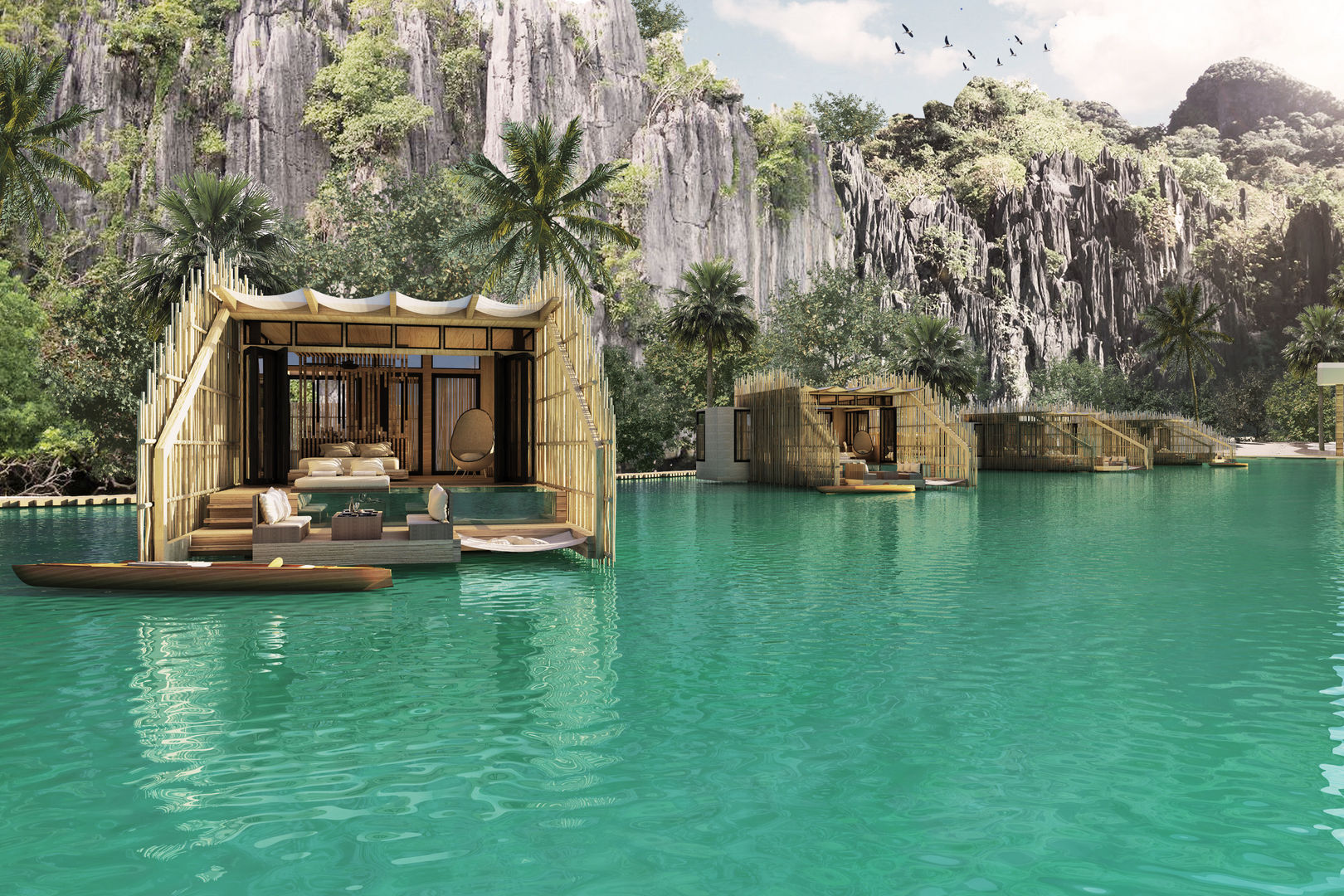 Resort Hotel at Cadlao Lagoon, El Nido, Palawan, JAAL Builders JAAL Builders リゾートハウス