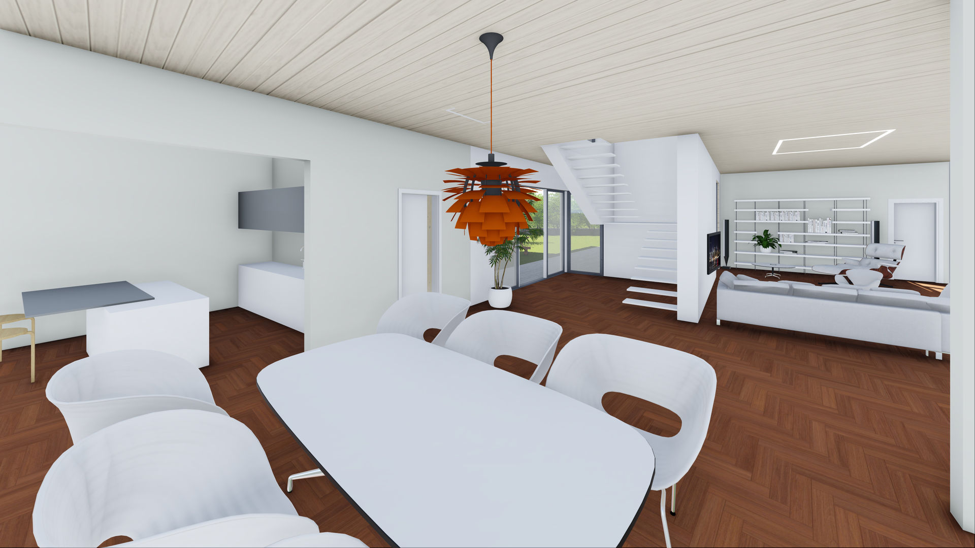 Progettazione case in legno, Studio Dalla Vecchia Architetti Studio Dalla Vecchia Architetti Modern dining room