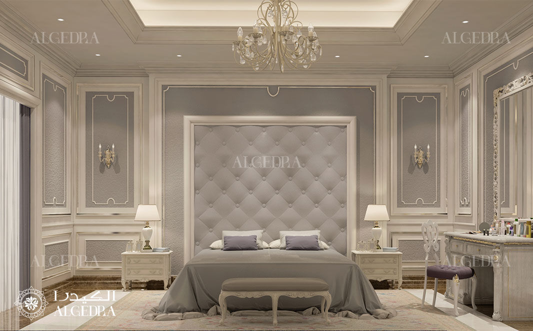 تصميم غرفة نوم حديثة في مدينة أبوظبي Algedra Interior Design غرفة نوم