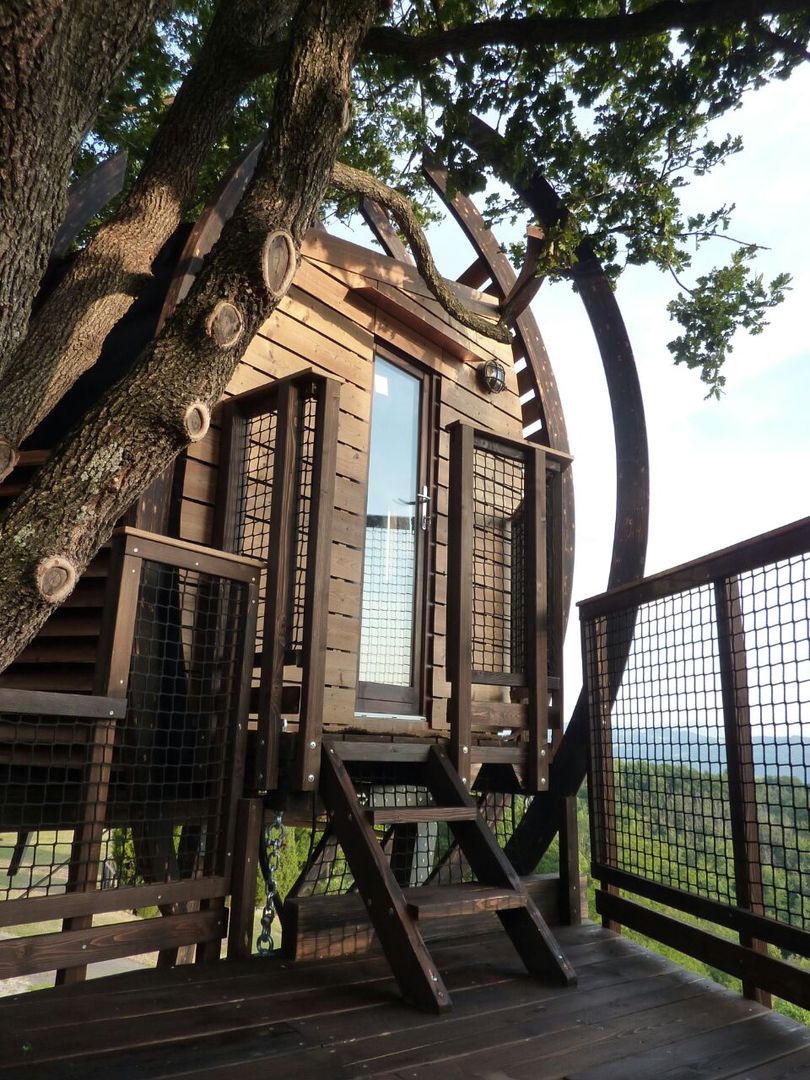 Gli Esterni - Look Out Treehouse Sullalbero Casetta da giardino Legno Effetto legno casa sull'albero, sull'albero, cabinporn, case in legno, treehouse