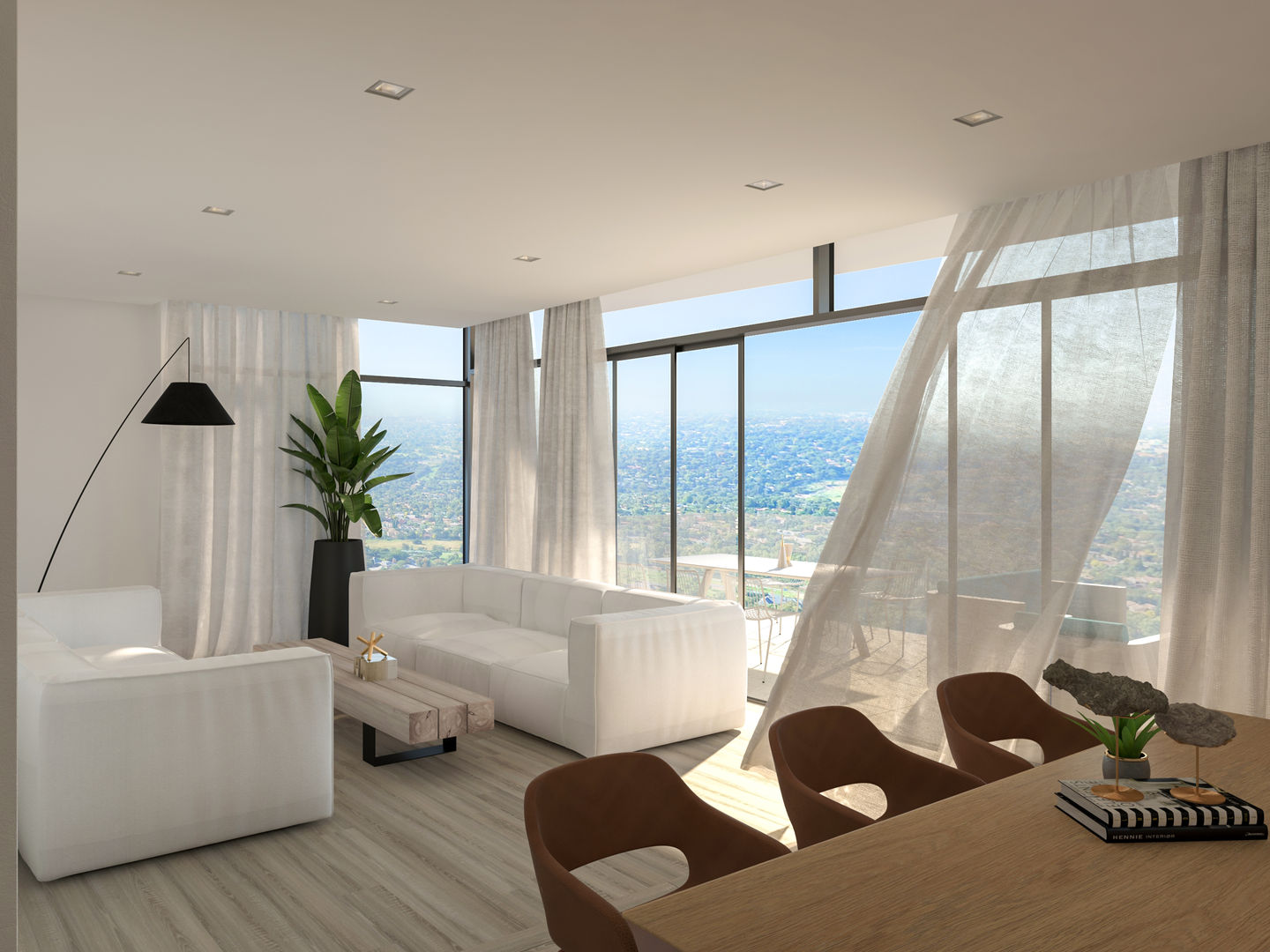 Minimalist Open Plan Living Space Deborah Garth Interior Design International (Pty)Ltd Modern living room