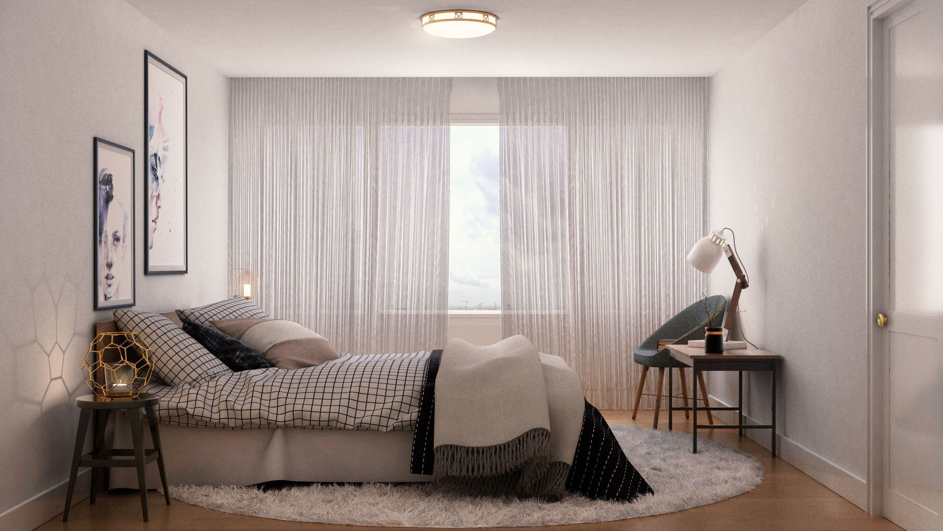 3D Render | Interiores, DUO Interactive DUO Interactive Modern Bedroom