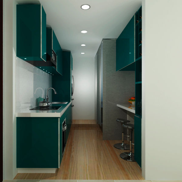 Remodelación cocina, G&T Arquitectos sas G&T Arquitectos sas Built-in kitchens Wood Wood effect