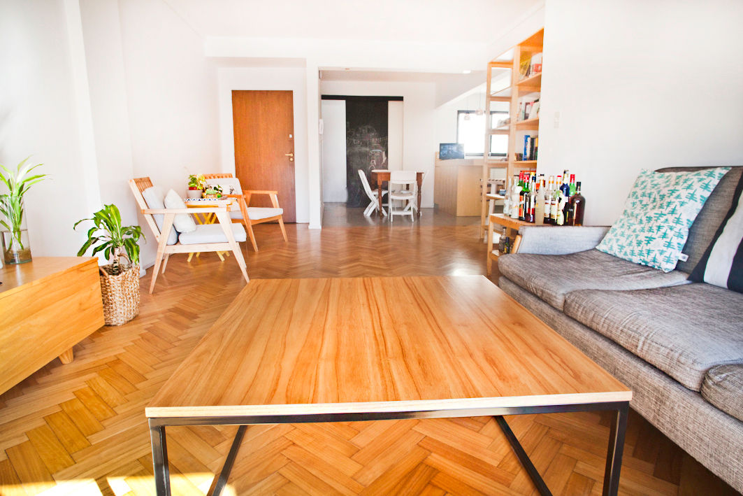 Living minimalista Ba75 Atelier de Arquitectura Salas modernas