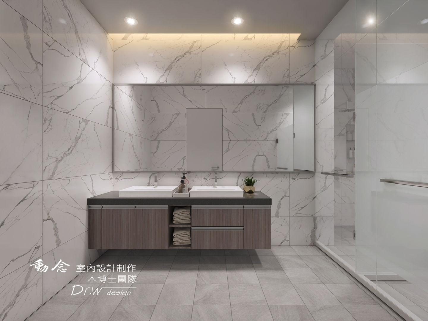 浴室/人造石/現代風 木博士團隊/動念室內設計制作 Modern Bathroom