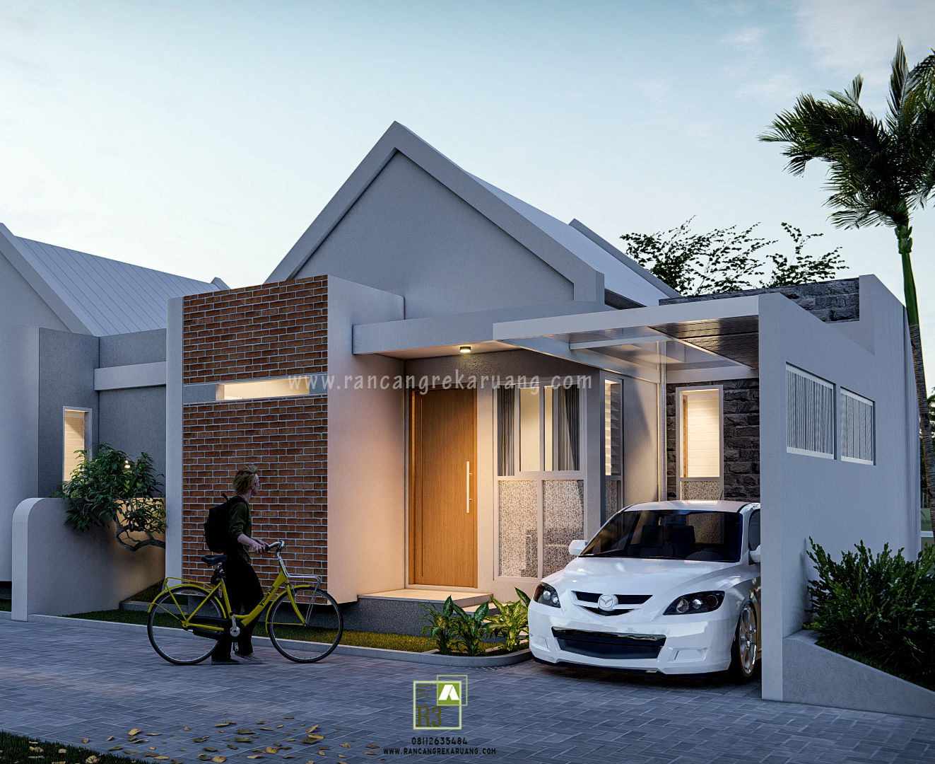 CLR Residence - Desain Perumahan Ibu Chaca - Manokwari, Papua, Rancang Reka Ruang Rancang Reka Ruang Kleine huizen Beton