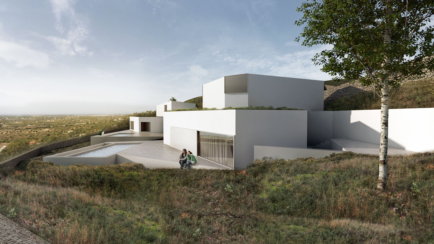 House in Pé do Cerro, Faro, Portugal, AAP - ASSOCIATED ARCHITECTS PARTNERSHIP AAP - ASSOCIATED ARCHITECTS PARTNERSHIP 일세대용 주택