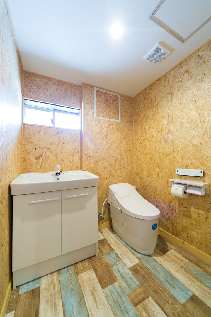 トイレ 軽井沢別荘建築 ベストプランニング オリジナルスタイルの お風呂