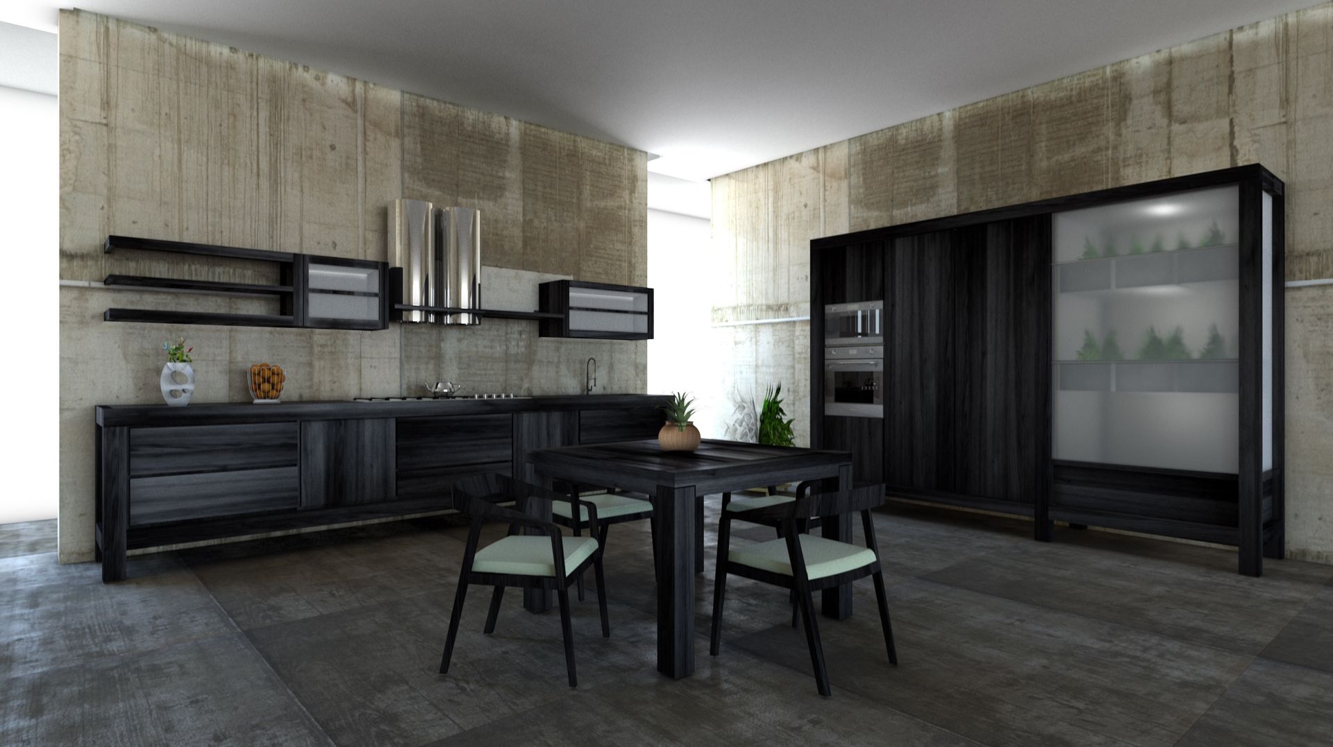 Kitchen Minimal, Romano Calogero Romano Calogero 미니멀리스트 주방 우드 우드 그레인 수납