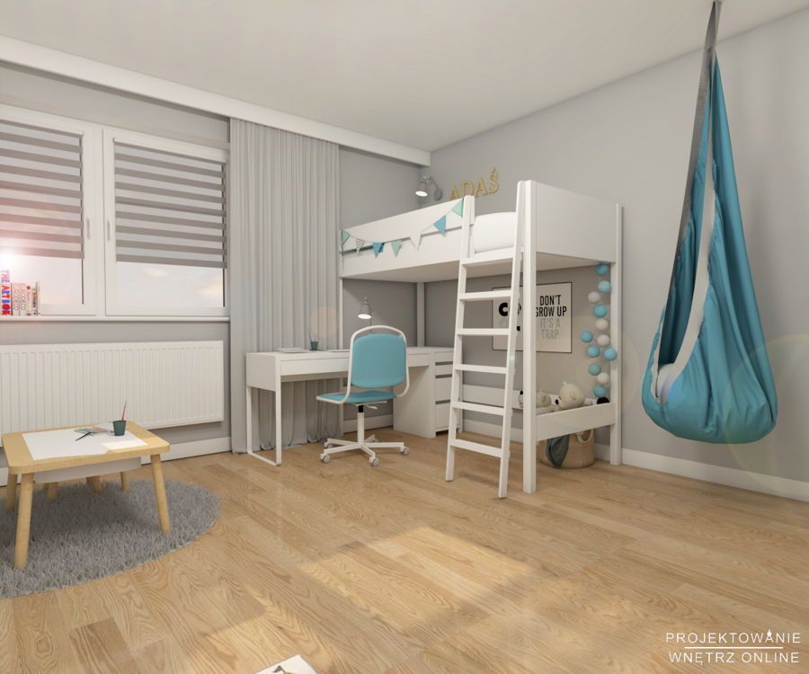 Pokój dziecięcy IKEA, Projektowanie Wnętrz Online Projektowanie Wnętrz Online Boys Bedroom