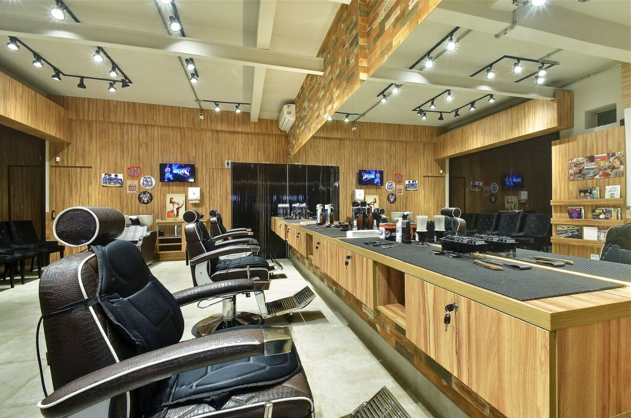 Barbearia Empório do Corte, Pinheiros, AVR Studio Arquitetura AVR Studio Arquitetura Комерційні приміщення Комерційні простори