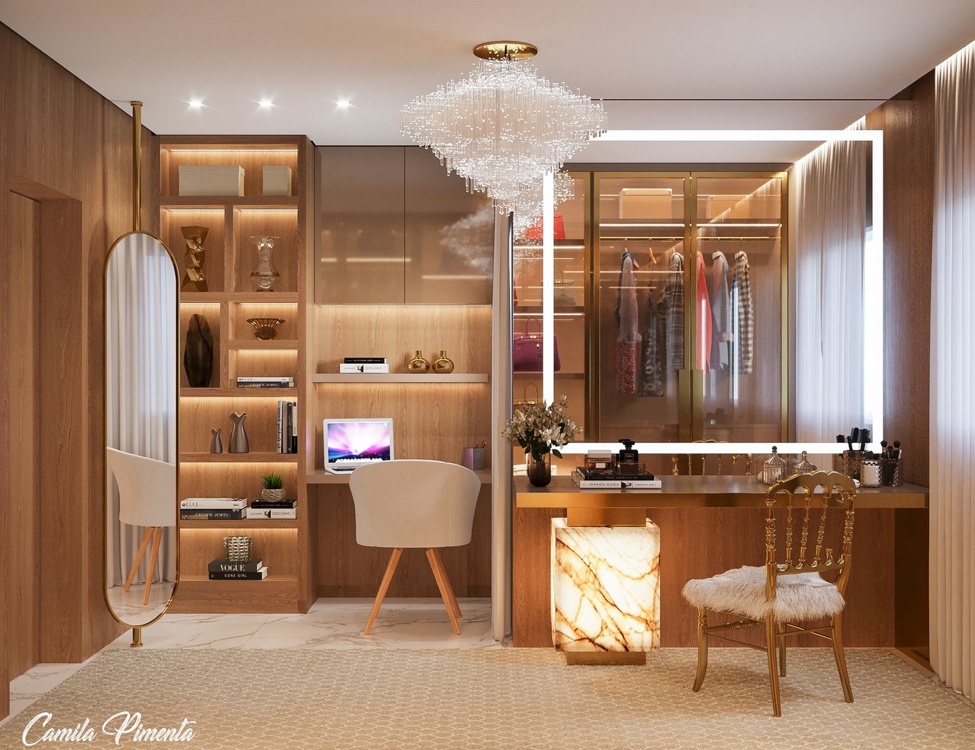 homify Dressing room لکڑی Wood effect