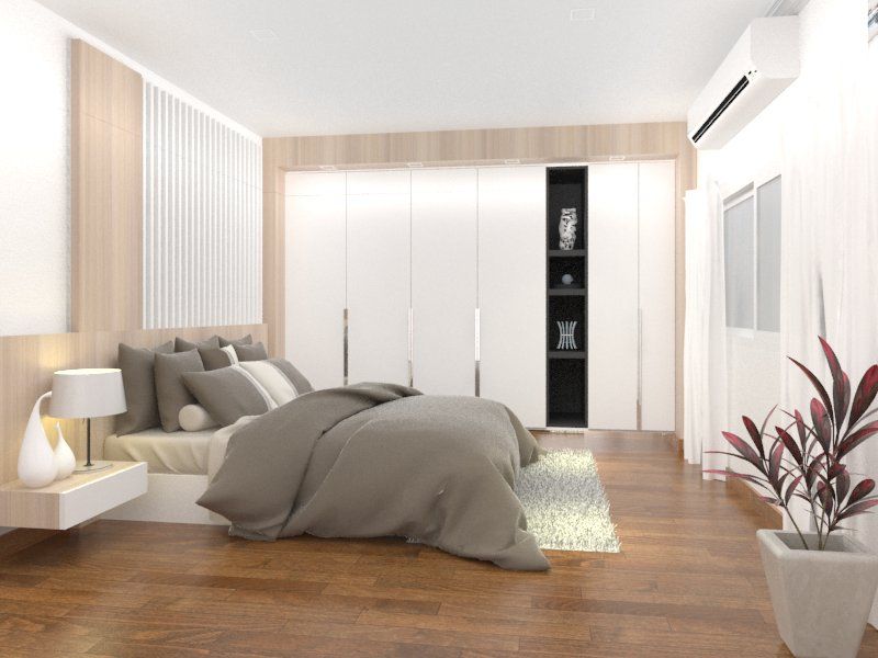 homify Eclectic style bedroom Wardrobes & closets