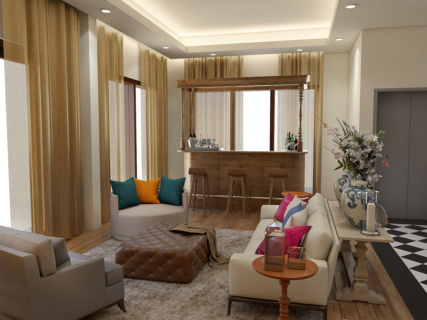 Perfect Transitional Design in a Spectacular Home in New Delhi | homify