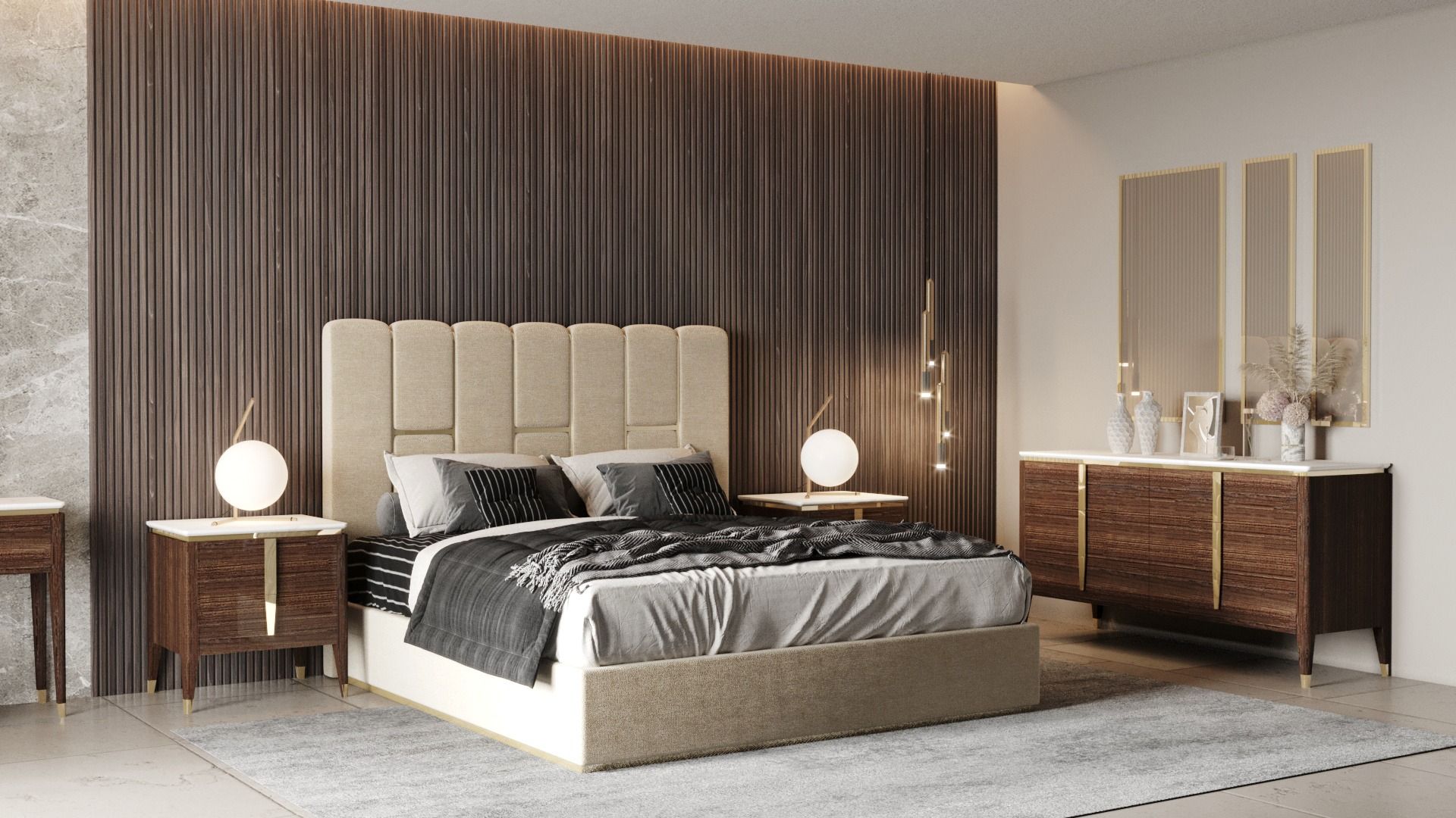 Nova colecção de quartos - Quarto Jade, Madeira Negra Madeira Negra Modern style bedroom Wood Wood effect Beds & headboards