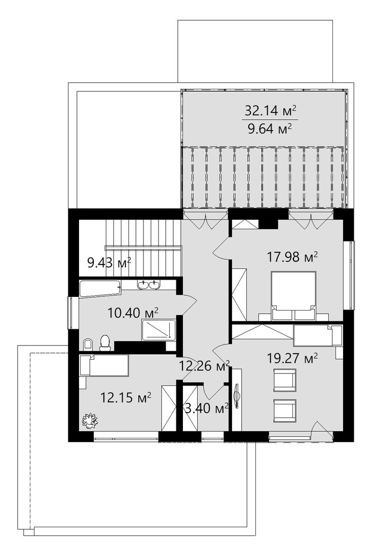 Проект современного двухэтажного дома | homify