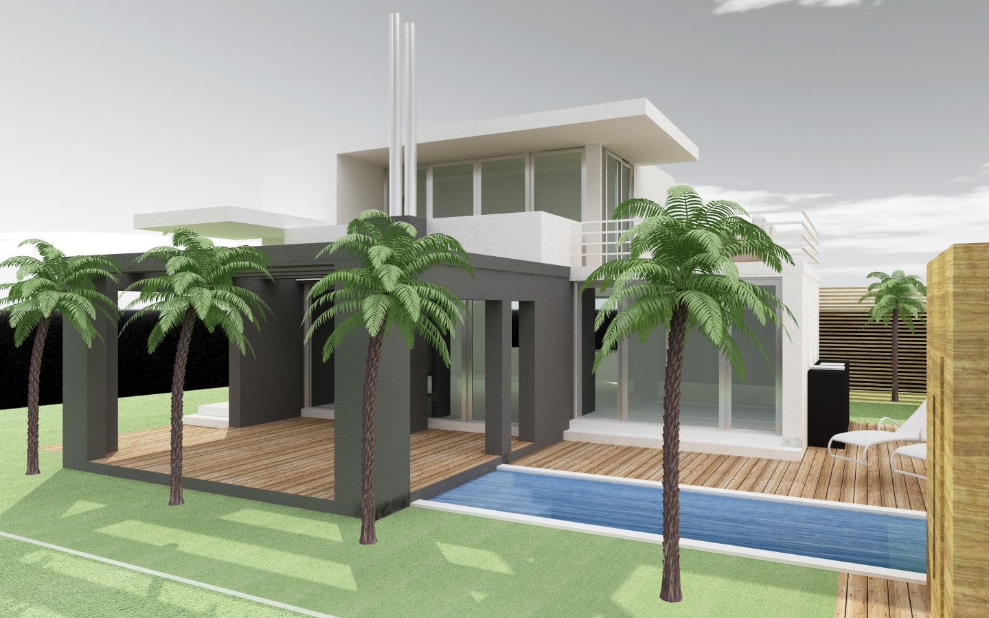 Villa's met zwembad, MEF Architect MEF Architect Villa Beton