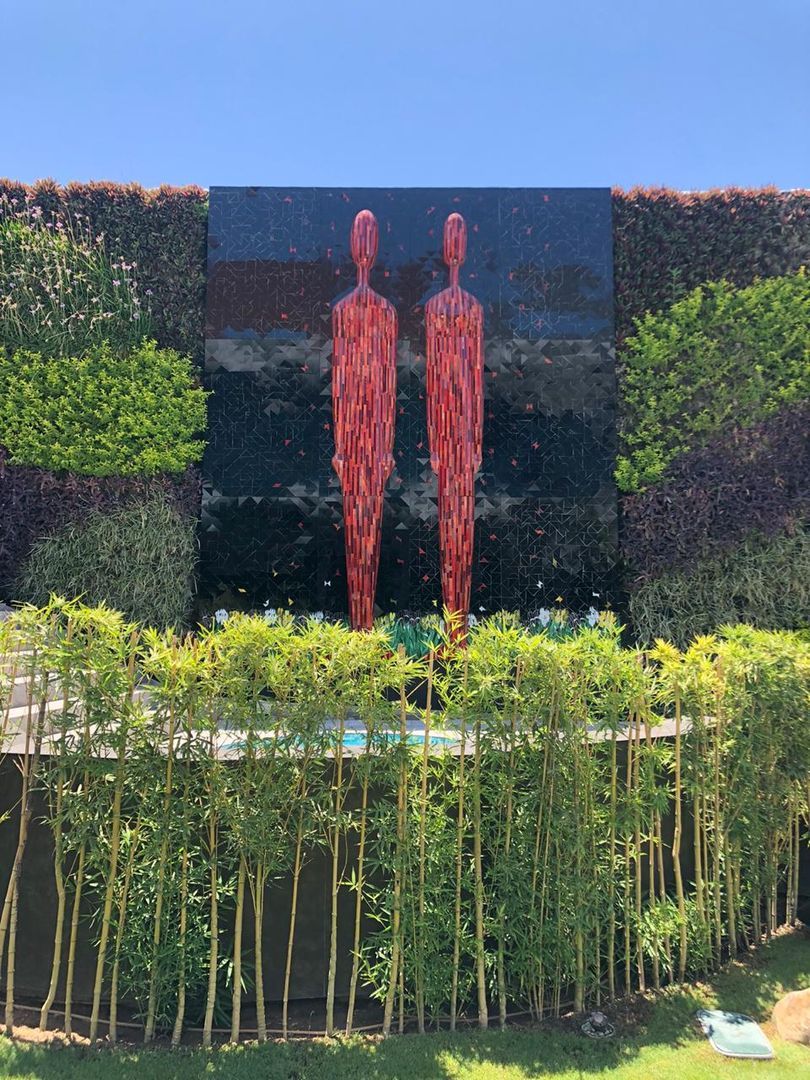 Vitromosaico de cuerpos MKVidrio Albercas de jardín Vidrio Vitromosaico, muro verde, terraza, jacuzzi