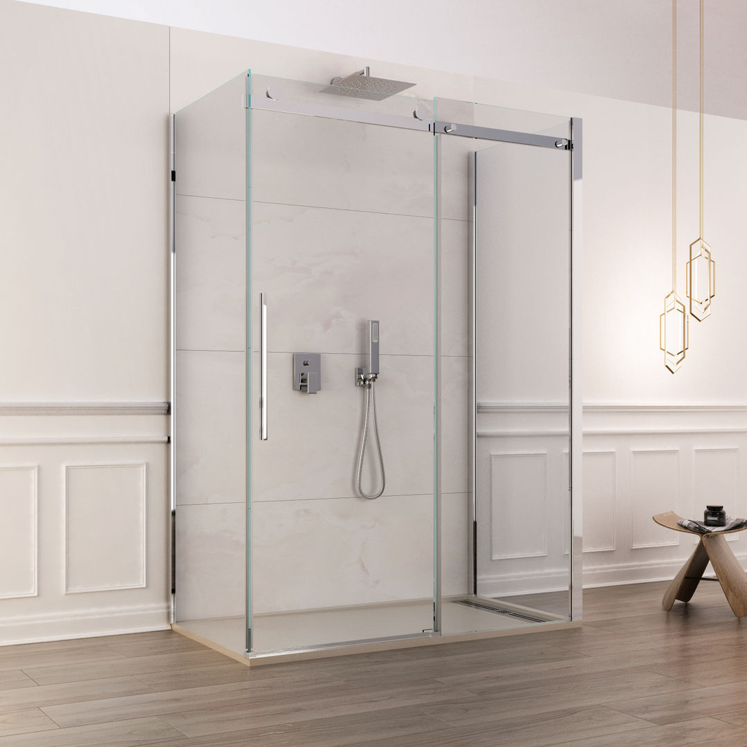 Box doccia in cristallo di design, be easy srl be easy srl Modern bathroom