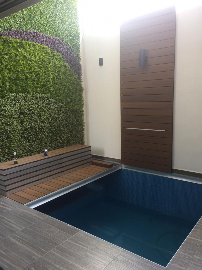 Alberca en verano , terraza en invierno, Tek Products Monterrey Tek Products Monterrey Garden Pool پلاسٹک