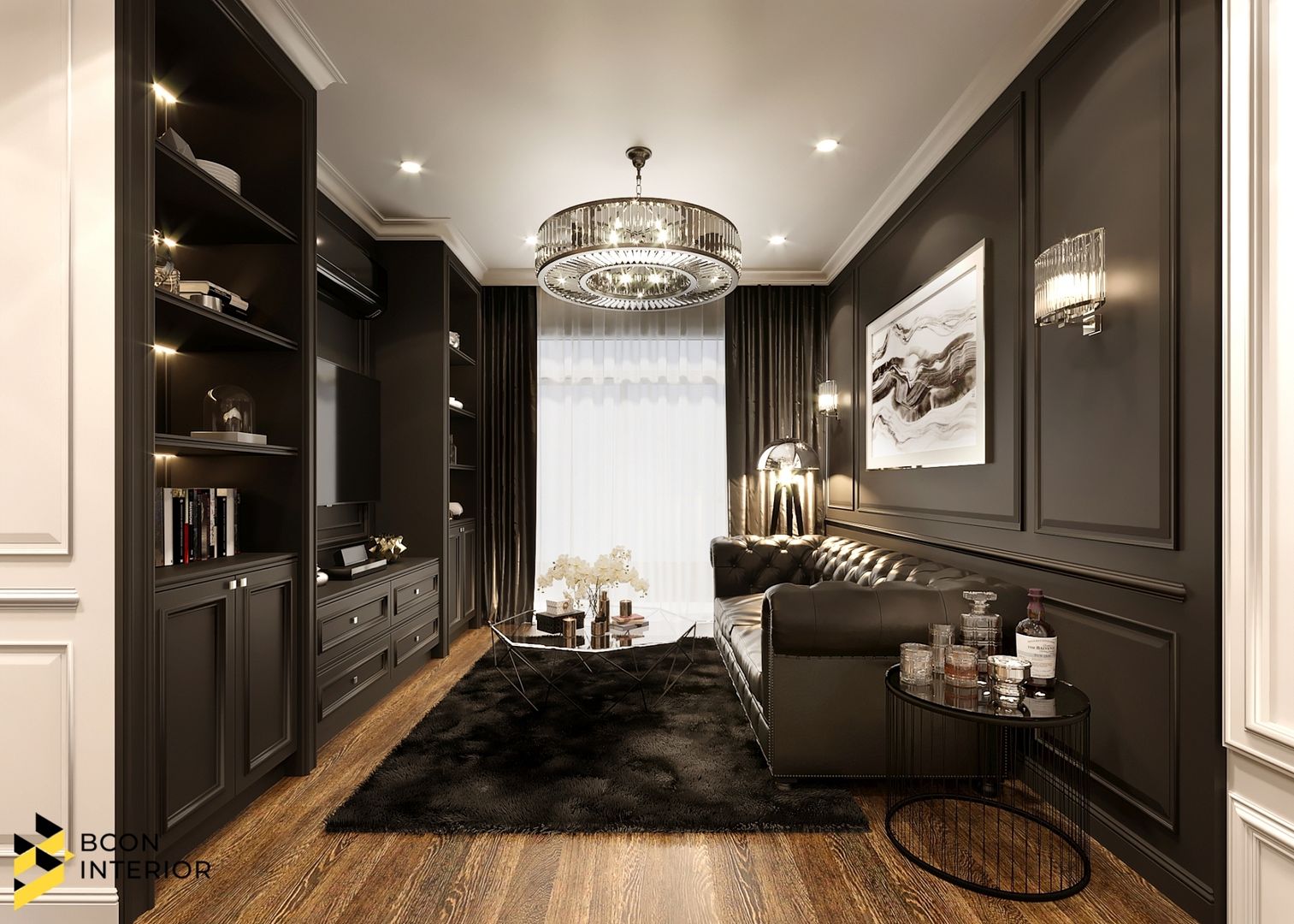 บ้านพักอาศัย โครงการนันทวัน อ.เมือง จ.อุดรธานี, Bcon Interior Bcon Interior Living room