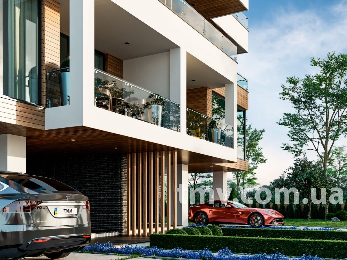Стильный хай-тек дом с террасой на 2 семьи - TMV 104, TMV Homes TMV Homes