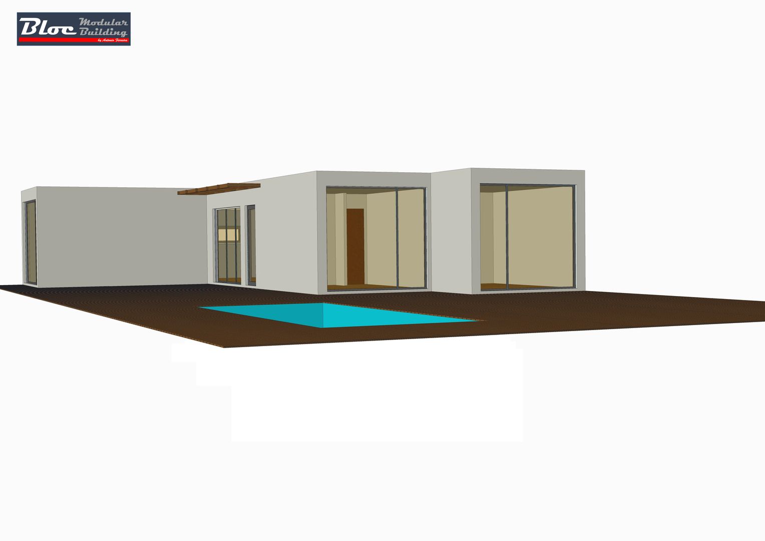 Modelo BLOC LÍNEA 81m2 área coberta | Casas modulares, BLOC - Casas Modulares BLOC - Casas Modulares บ้านขนาดเล็ก