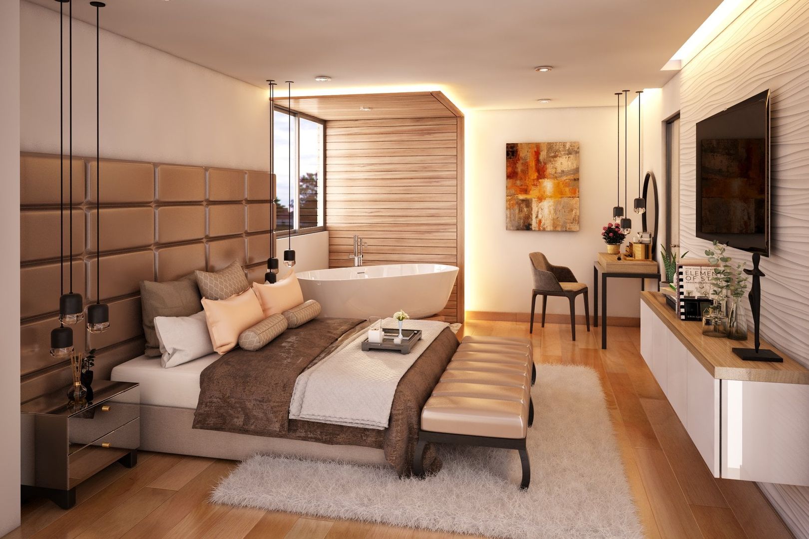 Diseño de Duplex - Miraflores, Katherine Quijano - Interiorismo Katherine Quijano - Interiorismo ห้องนอนขนาดเล็ก ไม้ผสมพลาสติก