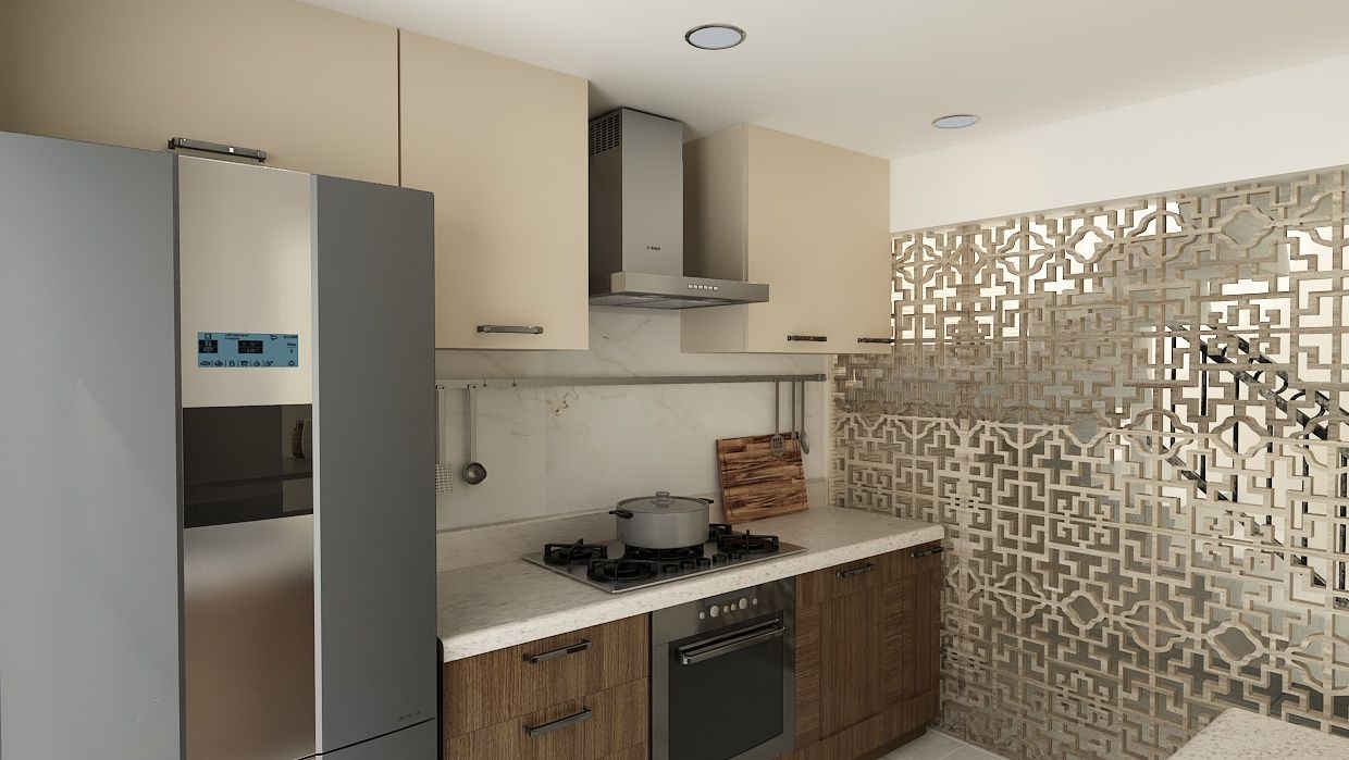 Remodelación Paseos del Pensamiento., Soma & Croma Soma & Croma Small kitchens لکڑی Wood effect