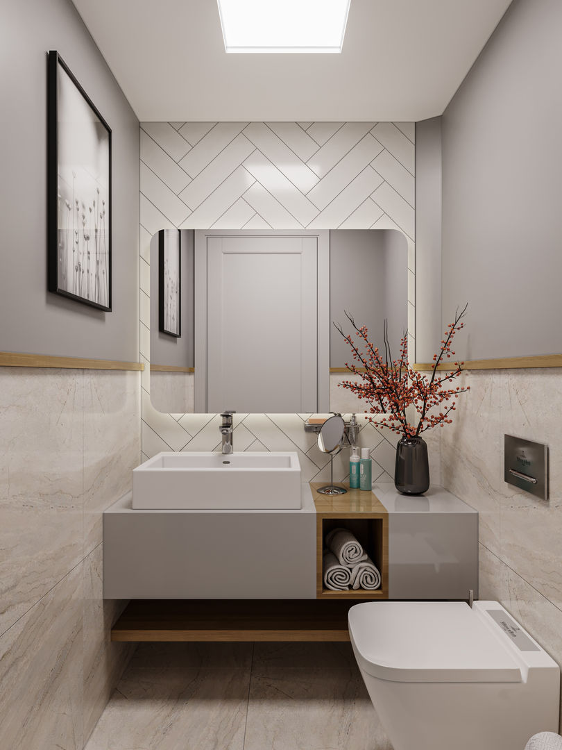 Adana Reşatbey Mahallesi'nde daire yenileme, Çalık Konsept Mimarlık Çalık Konsept Mimarlık Modern bathroom Sinks