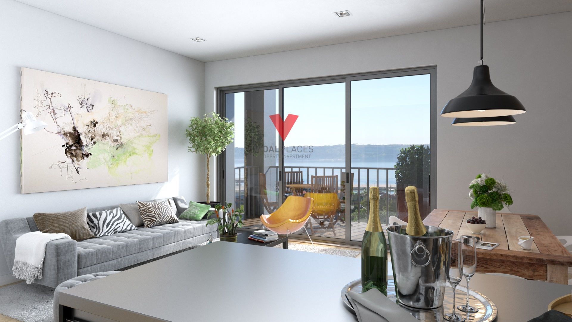 Apartamento T1+1 - NOVO - em Alcantara - Lisboa VidalPlaces Property Investments Casas modernas Apartamento Lisboa