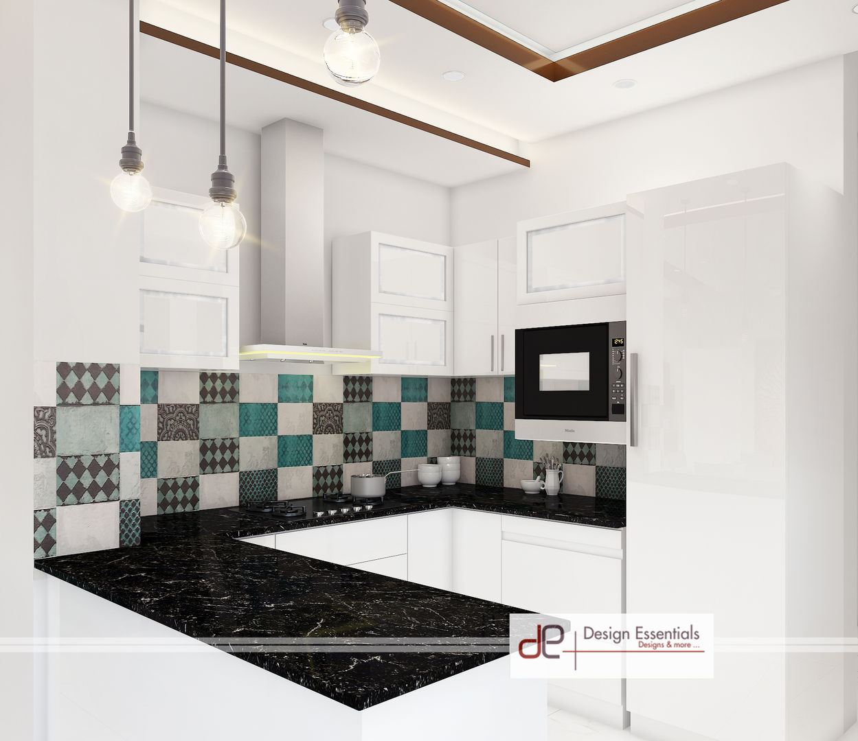 Unitech Escape Gurgaon, Design Essentials Design Essentials Unit dapur Kayu Lapis