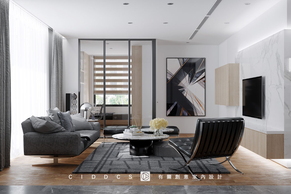 現代風格客廳設計 有關創意室內裝修設計有限公司 Modern living room