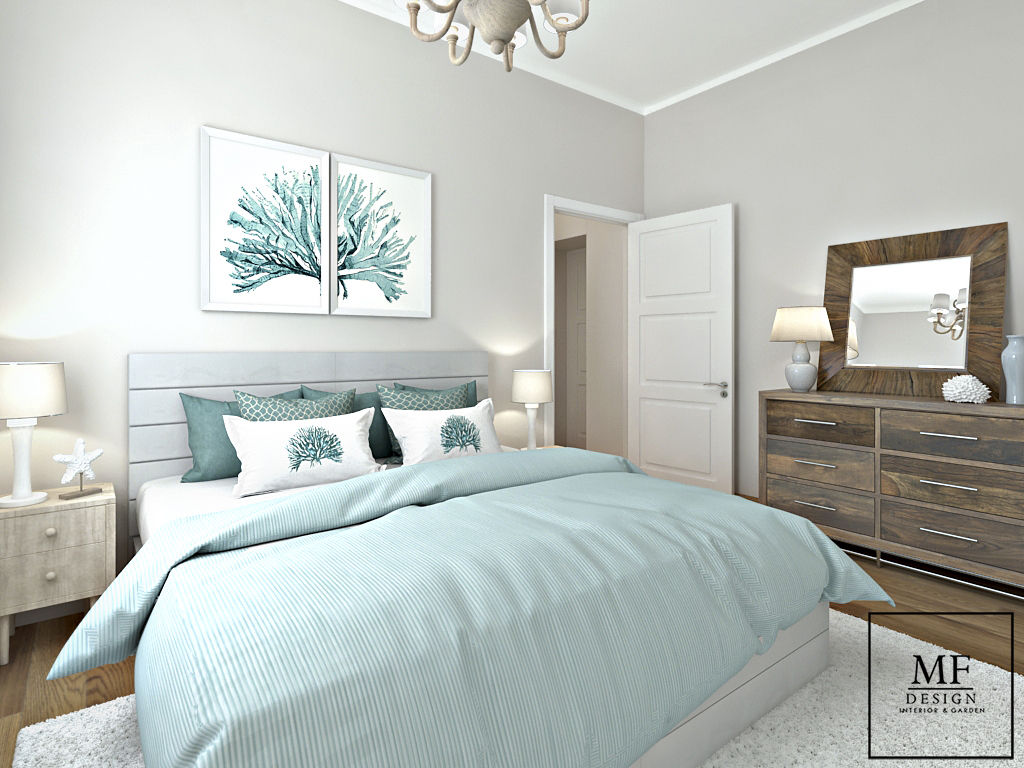 Progettazione di una seconda casa al mare, MF Studio Design MF Studio Design Mediterrane slaapkamers