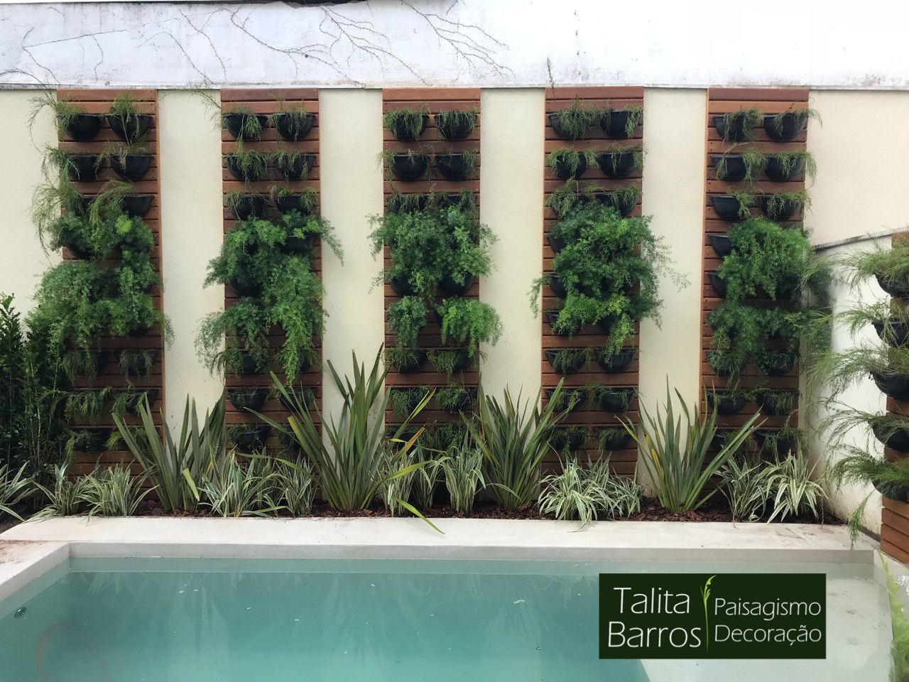 Jardim da piscina, Talita Barros Talita Barros Tropical style walls & floors